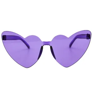 Purple Acrylic Heart Cat-Eye Glasses (Each)
