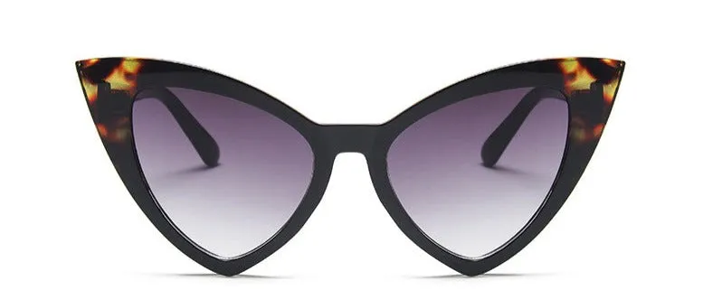 Purple/Gray Gradient Speckled Black Cat Eye Sunglasses