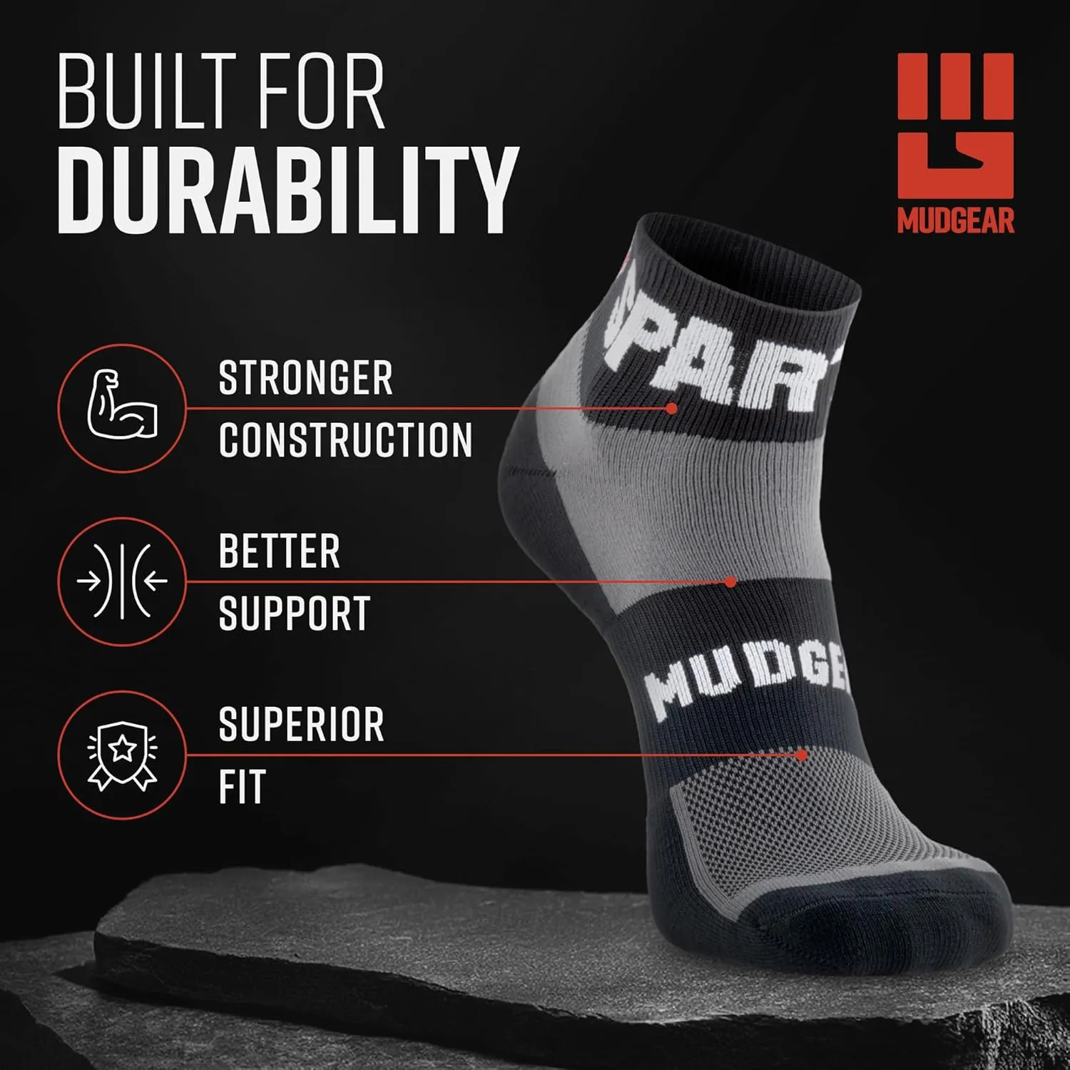 Quarter Crew Trail Running Socks, Blister-Resistant, Sweat-Resistant for Running, Hiking, Cycling & Outdoor