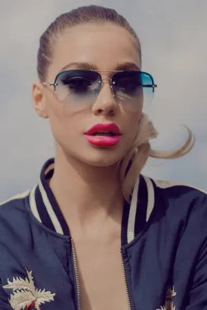 Quay Muse Fade Silver/Blue Sunglasses