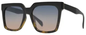 "Florida Retro" Large Square  Sunglasses with Flat Lens