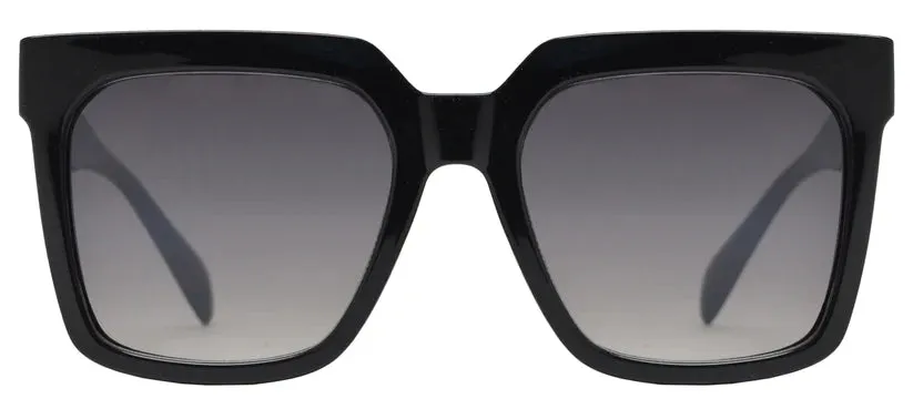 "Florida Retro" Large Square  Sunglasses with Flat Lens