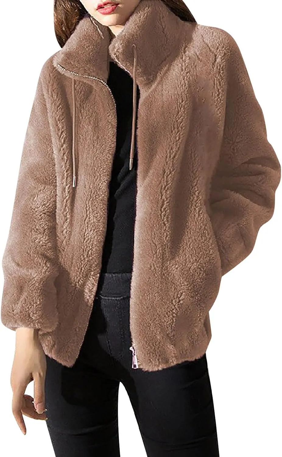 QWENTMTNTY Shacket Jacket Women Plaid Comfy Snow Outdoor Jackets Fall Plus Size Winter Jackets Sherpa Jacket with Hood