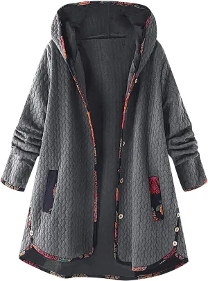 QWENTMTNTY Winter Jackets for Women Winter Clothes Winter Outwear Sherpa Lined Jacket Long Womens Winter Coats Mid Length