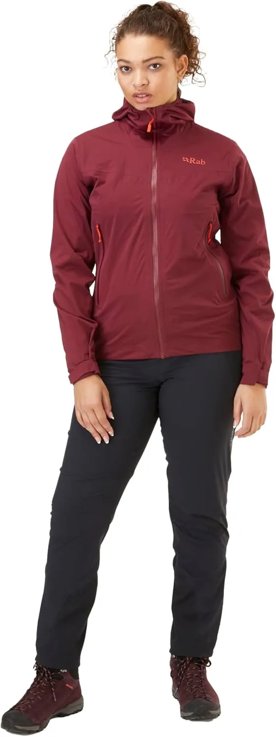 Rab Women's Kinetic 2.0 Hooded Jacket, Waterproof Softshell for Hiking, Trekking