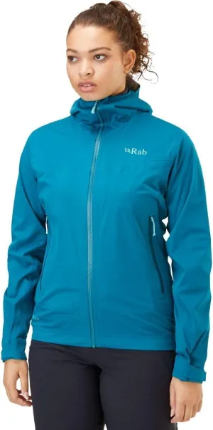 Rab Women's Kinetic 2.0 Hooded Jacket, Waterproof Softshell for Hiking, Trekking