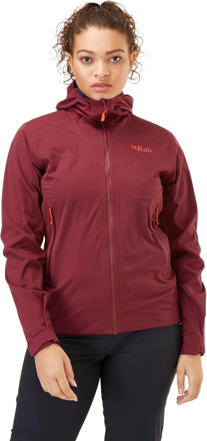 Rab Women's Kinetic 2.0 Hooded Jacket, Waterproof Softshell for Hiking, Trekking