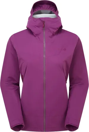Rab Women's Kinetic 2.0 Hooded Jacket, Waterproof Softshell for Hiking, Trekking