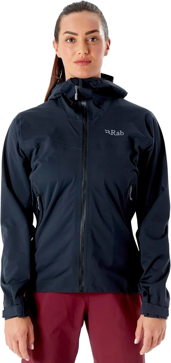 Rab Women's Kinetic 2.0 Hooded Jacket, Waterproof Softshell for Hiking, Trekking