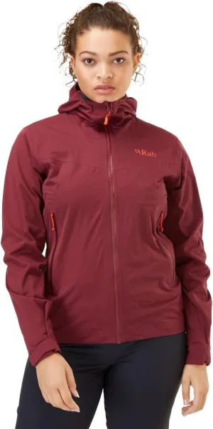 Rab Women's Kinetic 2.0 Hooded Jacket, Waterproof Softshell for Hiking, Trekking