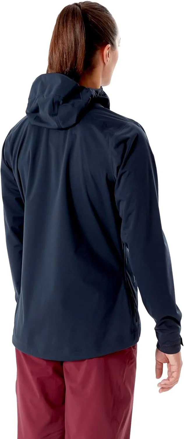 Rab Women's Kinetic 2.0 Hooded Jacket, Waterproof Softshell for Hiking, Trekking