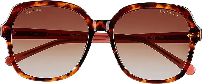 Radley London Women's 6505 Tortoiseshell/Papaya Oversized Round Sunglasses
