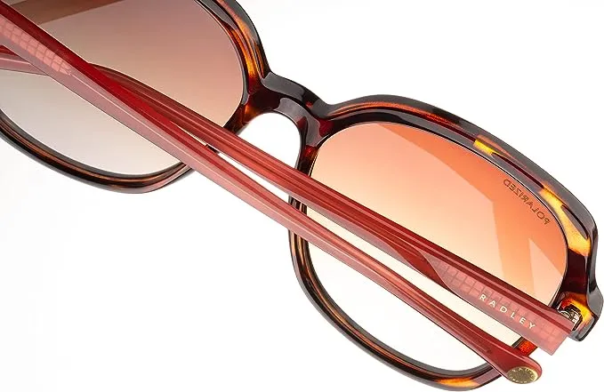 Radley London Women's 6505 Tortoiseshell/Papaya Oversized Round Sunglasses