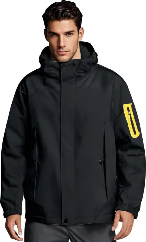 Rain Jacket Men Light Waterproof Rain Coats Ponchos Sun Protective Outdoor Jacket with Hooded