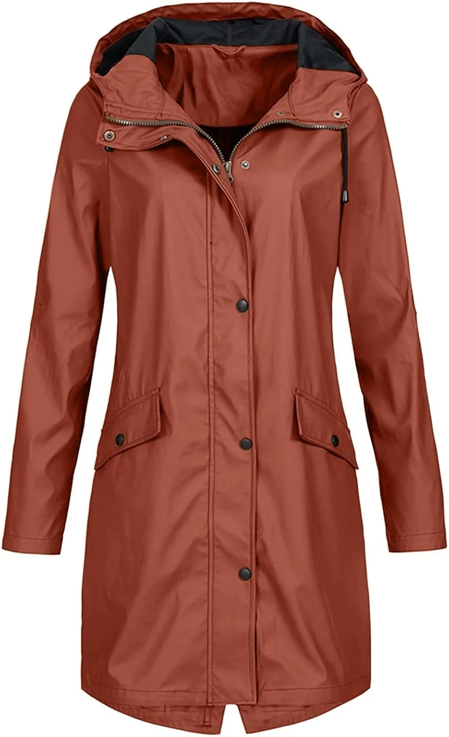 Rain Jackets for Women Hooded Raincoat Windproof Lightweight Lined Windbreaker Travel Jackets