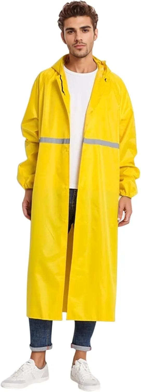 Rain Ponchos for Adults Women and Men Reusable Raincoat Long Rain Jacket Hiking Travel Rain Coat with Pockets