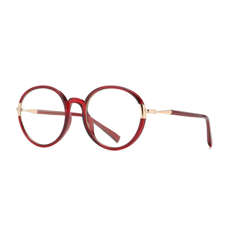 Ralferty Women's Full Rim Oversize Round Tr 90 Acetate Eyeglasses D881