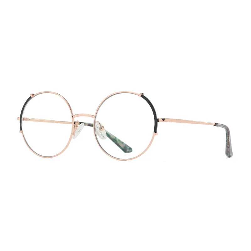 Ralferty Women's Full Rim Oversized Round Alloy Eyeglasses D8615