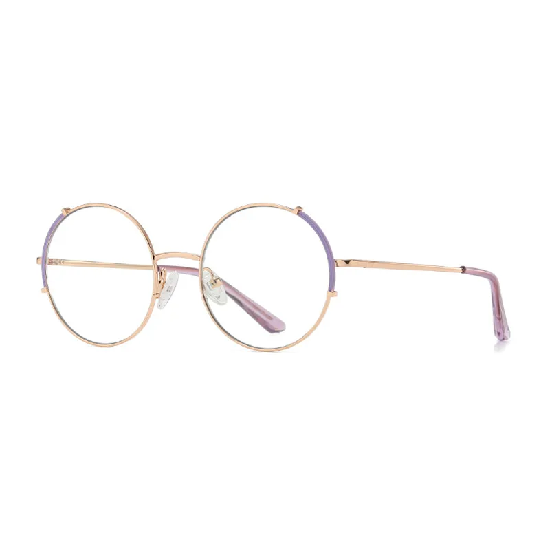 Ralferty Women's Full Rim Oversized Round Alloy Eyeglasses D8615