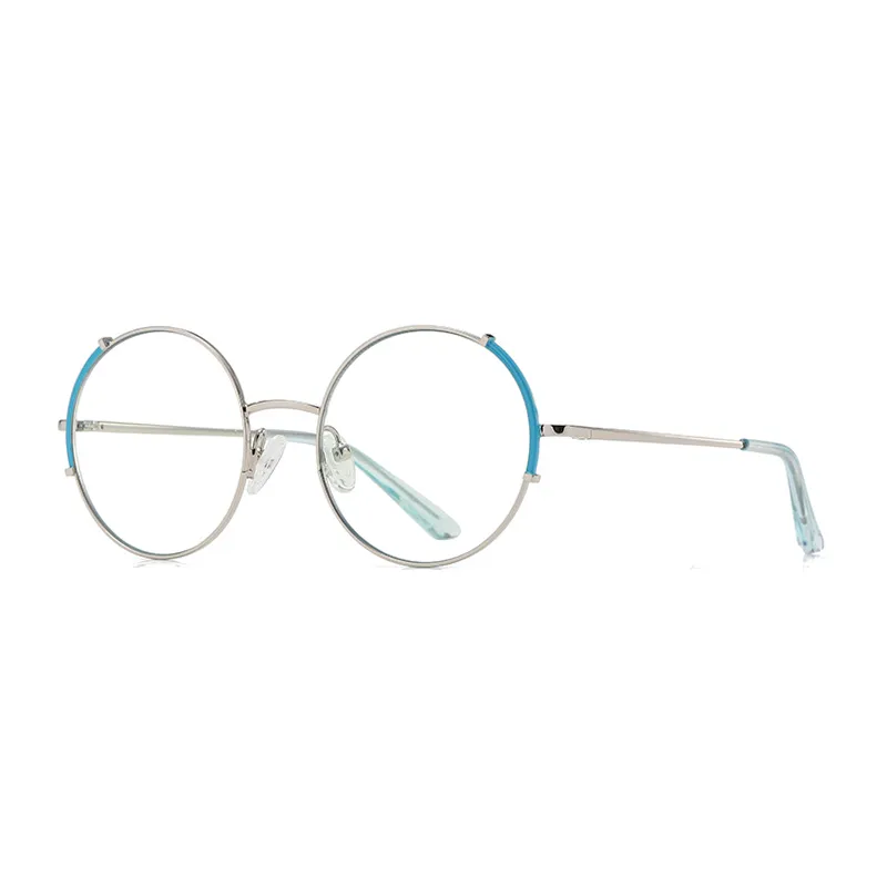 Ralferty Women's Full Rim Oversized Round Alloy Eyeglasses D8615