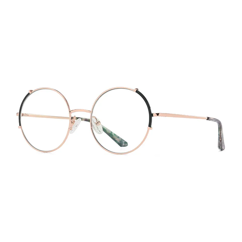 Ralferty Women's Full Rim Oversized Round Alloy Eyeglasses D8615