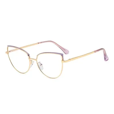 Ralferty Women's  Full Rim Square Cat Eye Alloy Eyeglasses