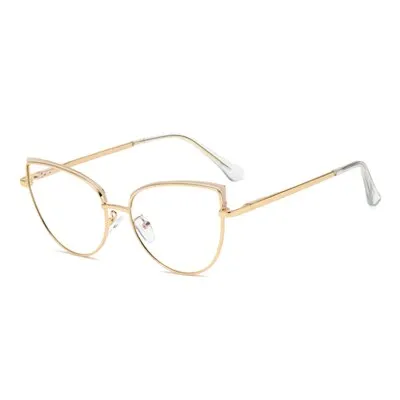 Ralferty Women's  Full Rim Square Cat Eye Alloy Eyeglasses