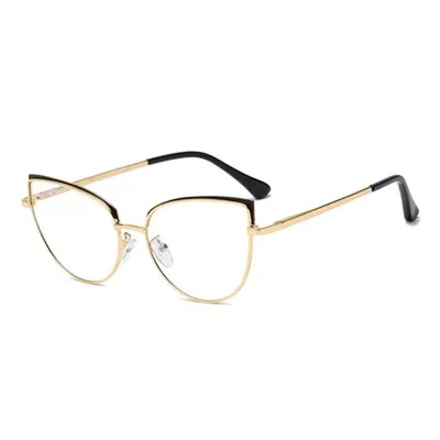 Ralferty Women's  Full Rim Square Cat Eye Alloy Eyeglasses