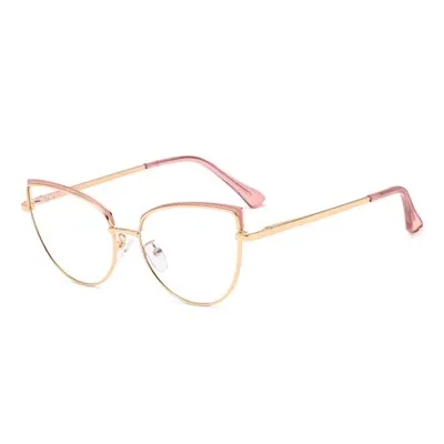 Ralferty Women's  Full Rim Square Cat Eye Alloy Eyeglasses