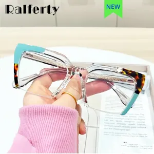Ralferty Women's Full Rim Square Cat Eye Tr 90 Acetate Eyeglasses F81058