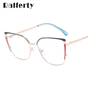 Ralferty Women's Full Rim Square Cat Eye Tr 90 Acetate Eyeglasses F82019