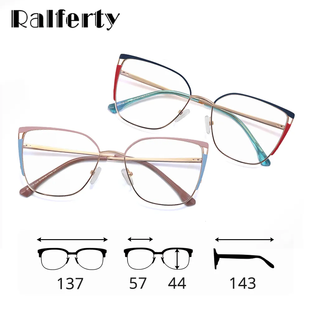 Ralferty Women's Full Rim Square Cat Eye Tr 90 Acetate Eyeglasses F82019