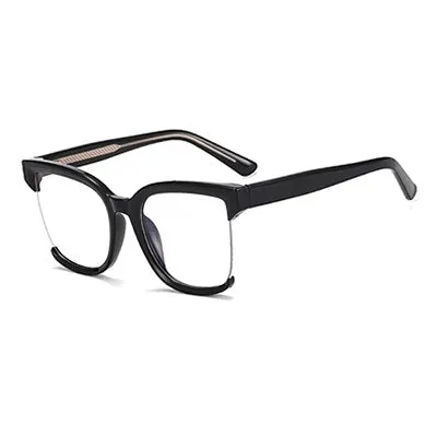 Ralferty Women's  Semi Rim Square Oversized Tr 90 Acetate Eyeglasses