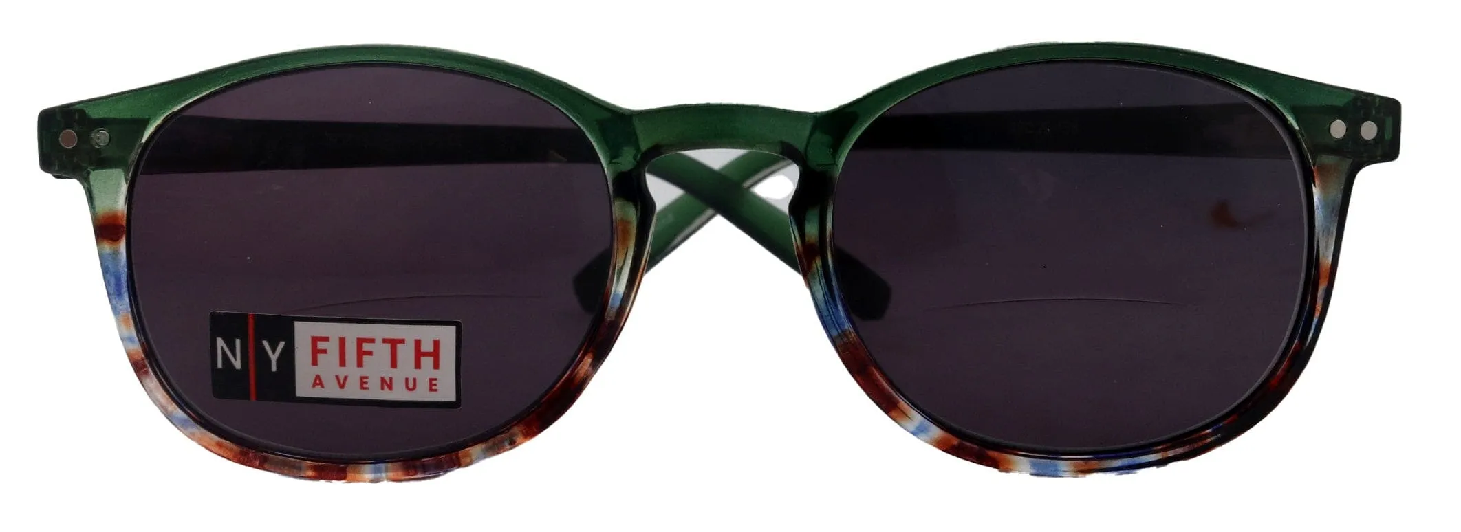 Ravenna, High-End Line Bifocal (Clear On Top) Reading Sunglasses for Women OR Non-Bifocal Readers Sunglasses (Green ) NY Fifth Avenue