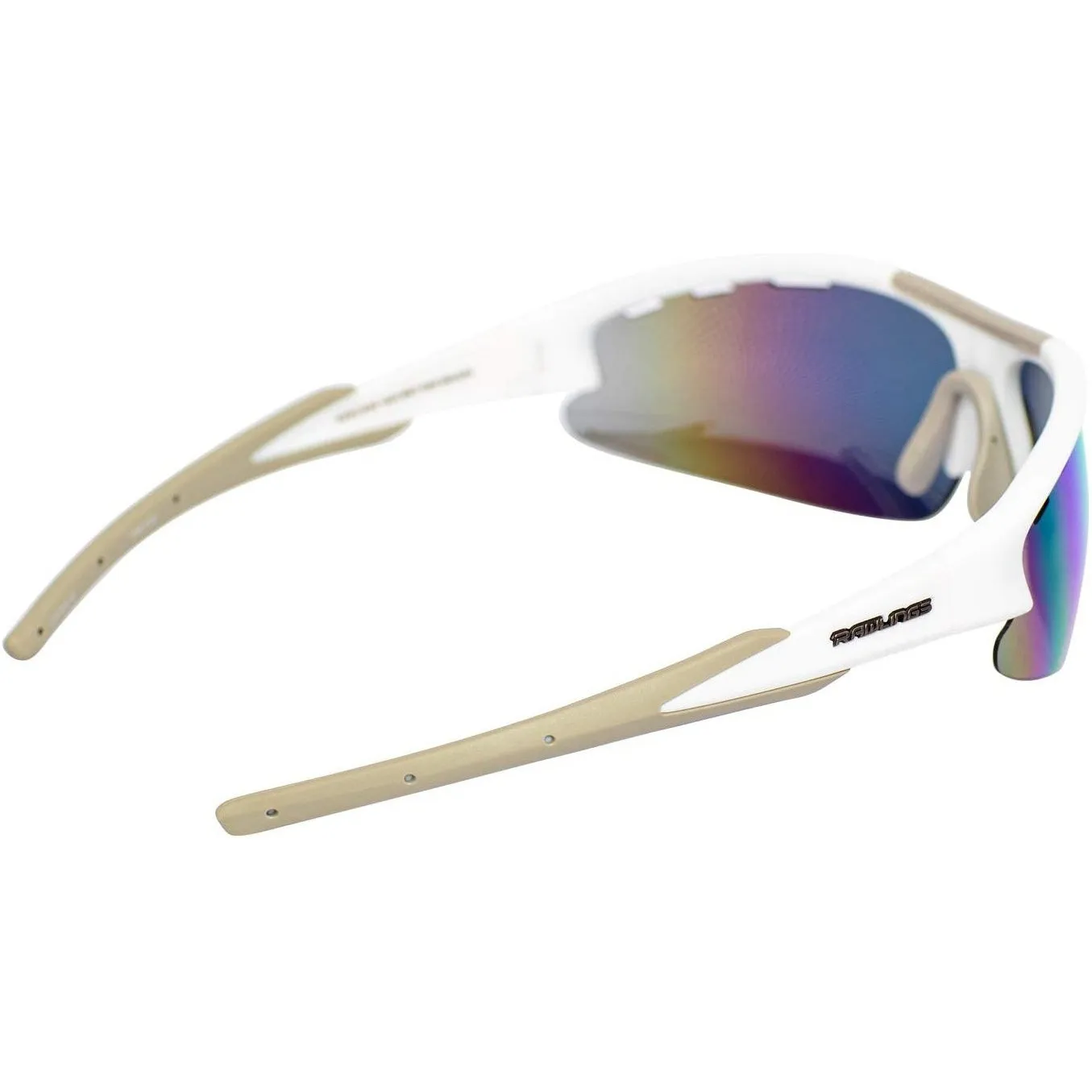 Rawlings Adult Shield Baseball Sunglasses Lightweight Sports Sun Glasses for Running, Softball, Rowing, Cycling (White/Gray)