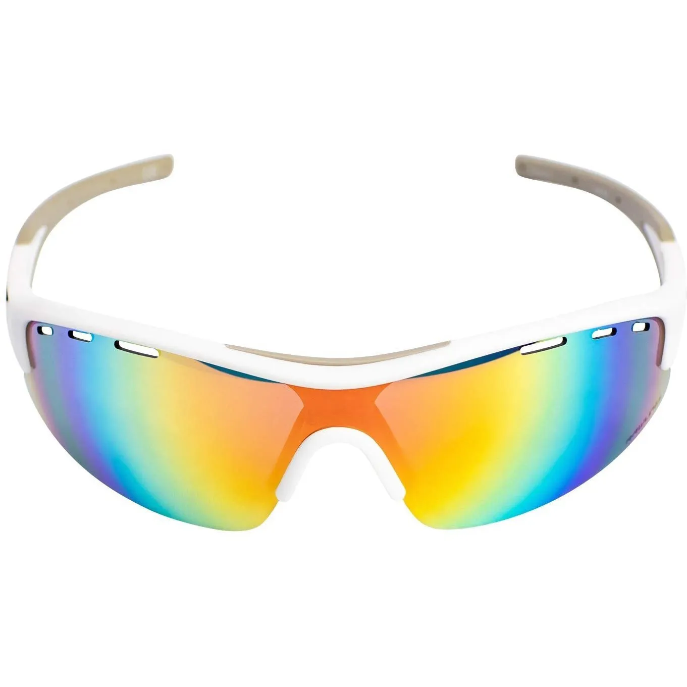 Rawlings Adult Shield Baseball Sunglasses Lightweight Sports Sun Glasses for Running, Softball, Rowing, Cycling (White/Gray)