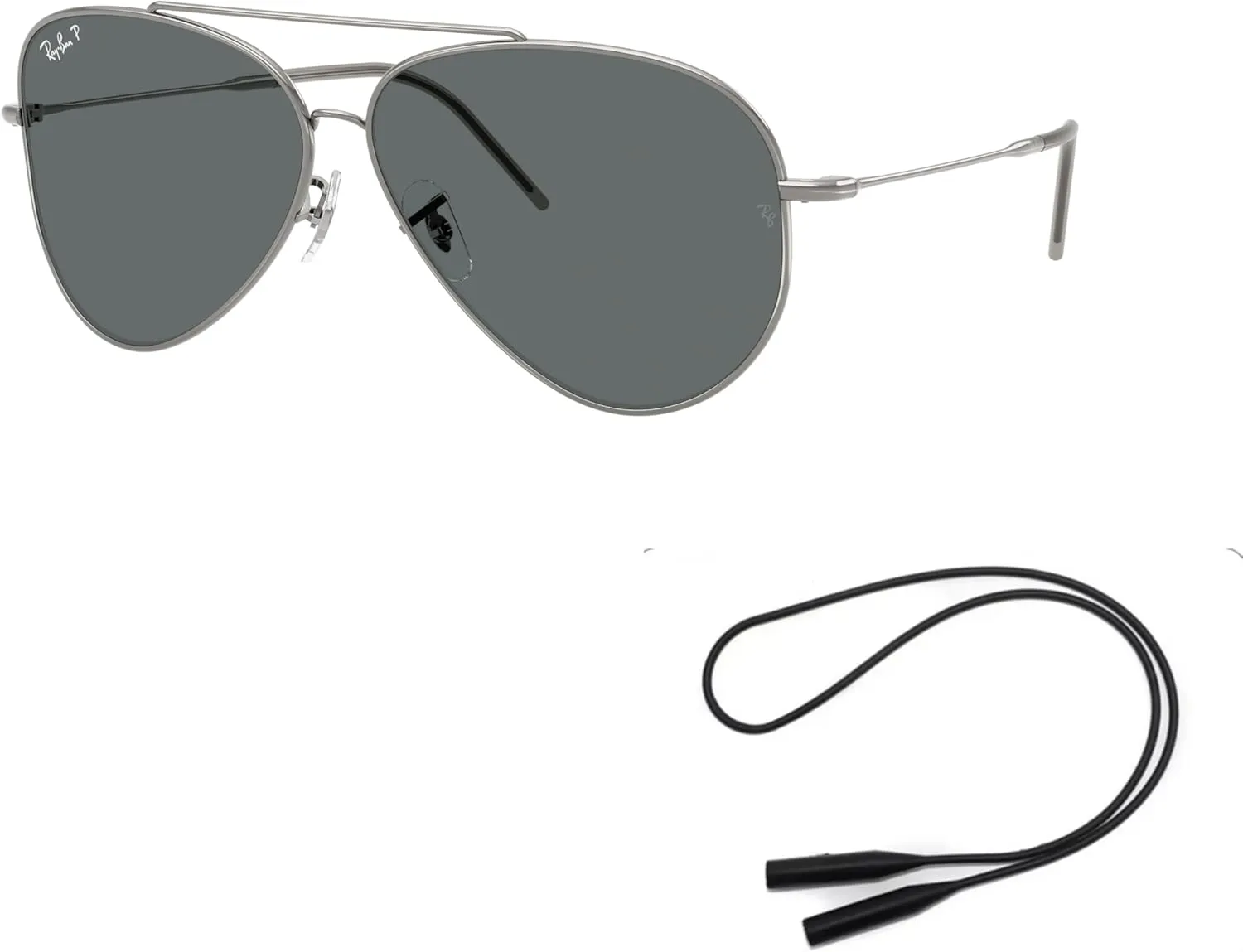 Ray-Ban RBR101S Sunglasses Bundle: RBR 101S AVIATOR REVERSE and Universal Anti-slip Silicone Leash