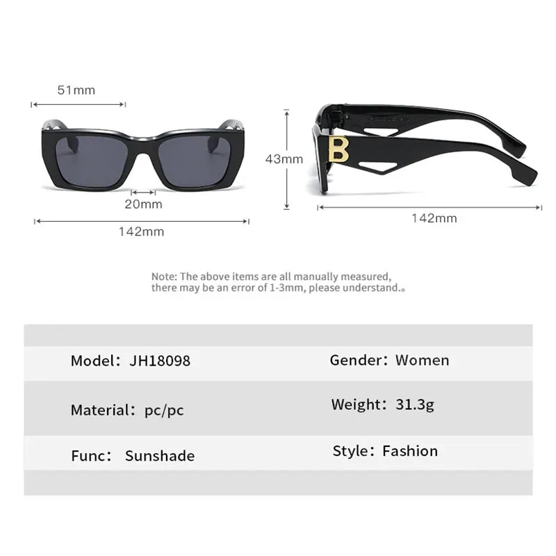 RBRARE New Fashion Square Sunglasses for Trendy Women