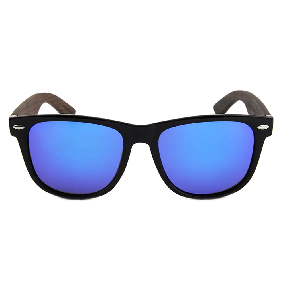 Real Ebony Wood Hybrid Wanderer Style Sunglasses by WUDN