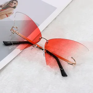 Red Butterfly Shaped Sunglasses