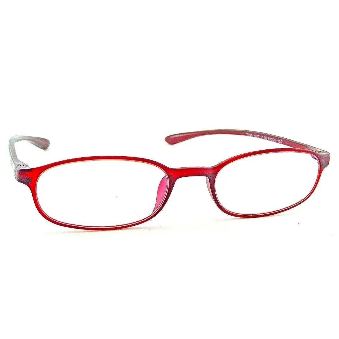 Red Full Rim Rectangle Jubleelens READERS Reading Eyeglasses With Blue Blocker Spectacles with Anti Glare for Eye Protection(For  1.00 Power To  3.00 Power)