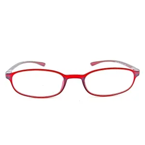 Red Full Rim Rectangle Jubleelens READERS Reading Eyeglasses With Blue Blocker Spectacles with Anti Glare for Eye Protection(For  1.00 Power To  3.00 Power)
