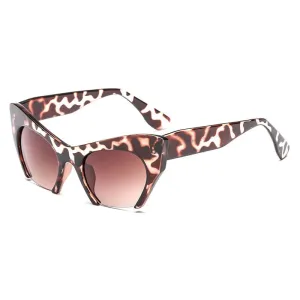Retro Anti Geometric Half Frame Cat Eye Sunglasses