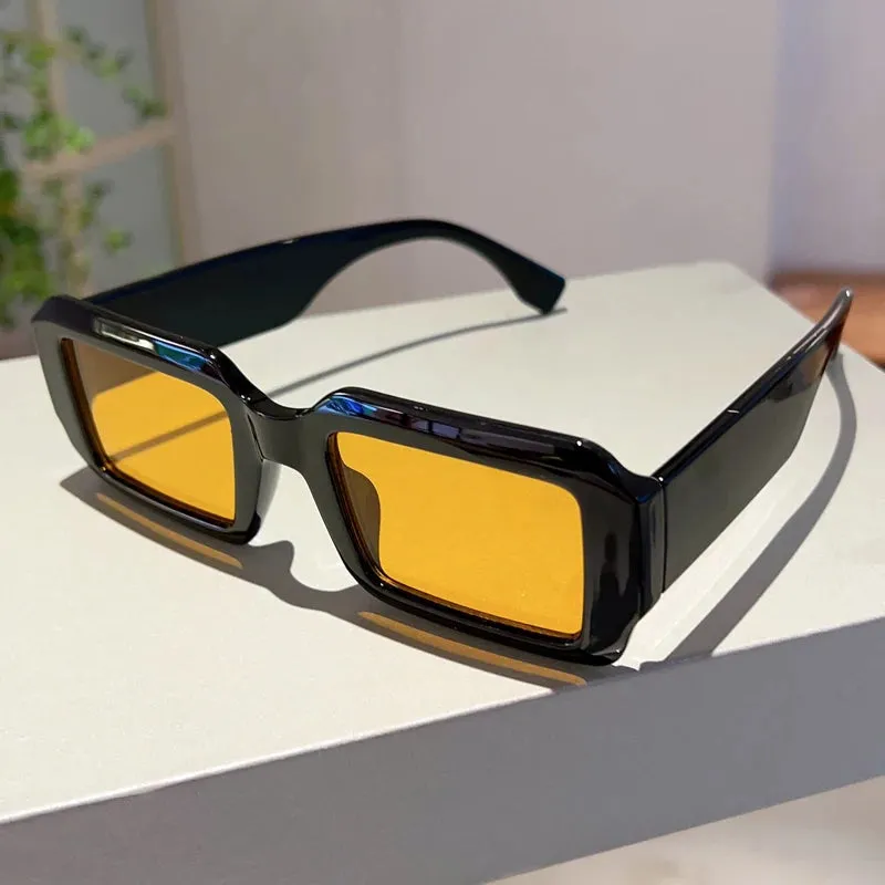 Retro Brand Design Square Candy Color Gradient Sunglasses