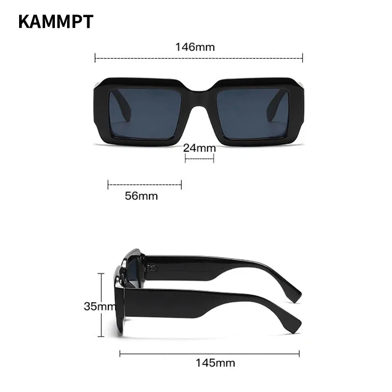 Retro Brand Design Square Candy Color Gradient Sunglasses
