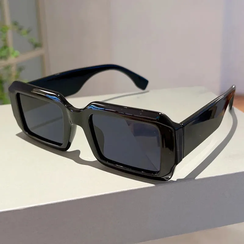 Retro Brand Design Square Candy Color Gradient Sunglasses