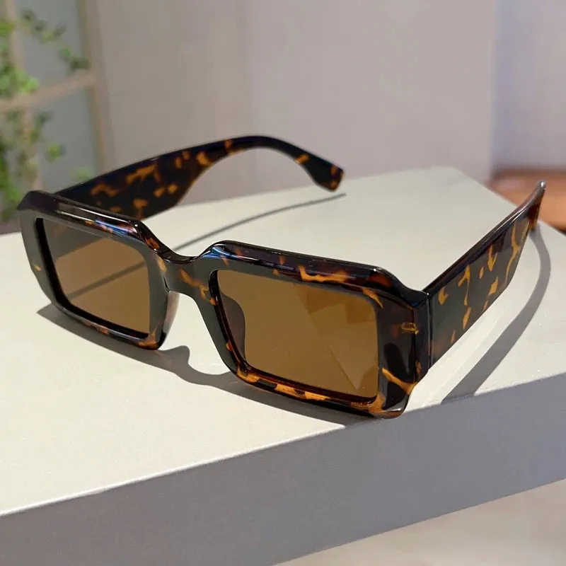 Retro Brand Design Square Candy Color Gradient Sunglasses