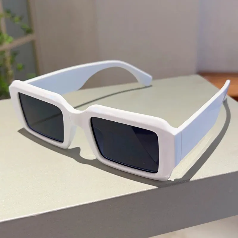 Retro Brand Design Square Candy Color Gradient Sunglasses