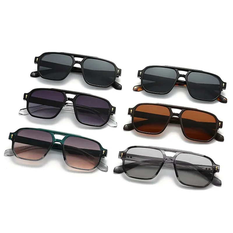 RETRO | Double Bridge Square Sunglasses