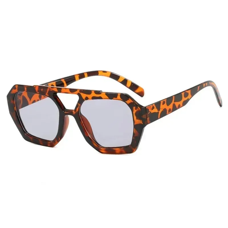 Retro Double Bridges Women's Outdoor Travel Sunglasses